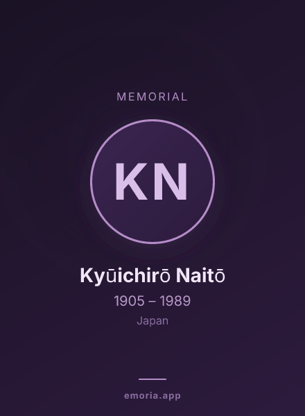 Memorial portrait of Kyūichirō Naitō