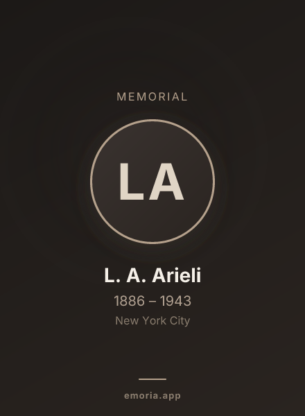 Memorial portrait of L. A. Arieli