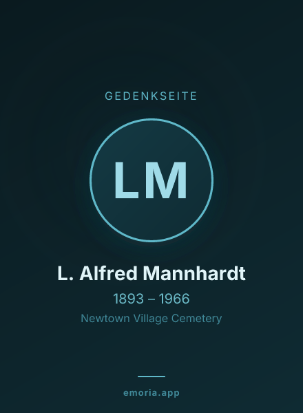 Gedenkportrait von L. Alfred Mannhardt