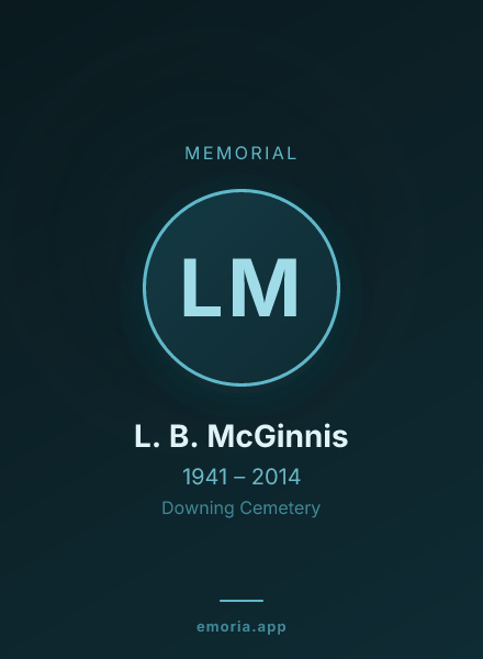Memorial portrait of L. B. McGinnis