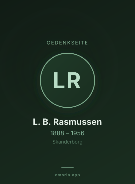 Gedenkportrait von L. B. Rasmussen