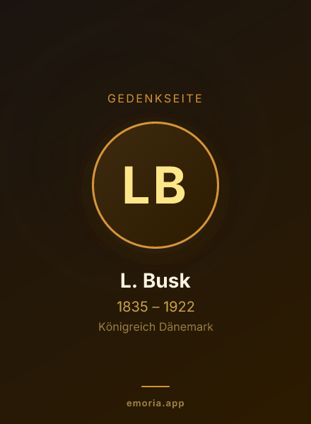 Gedenkportrait von L. Busk