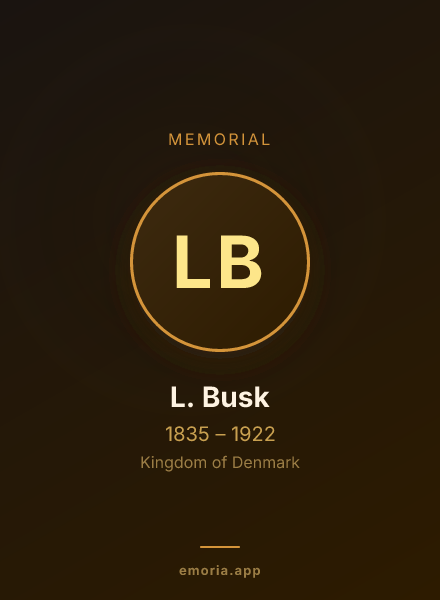 Memorial portrait of L. Busk