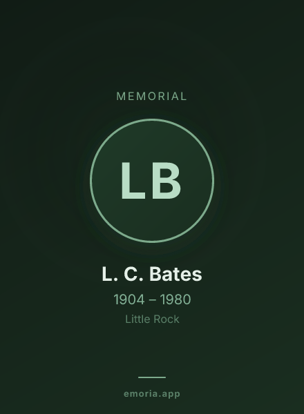 Memorial portrait of L. C. Bates