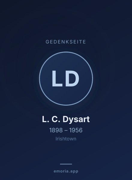 Gedenkportrait von L. C. Dysart