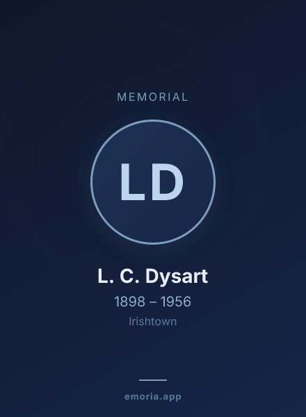 Memorial portrait of L. C. Dysart