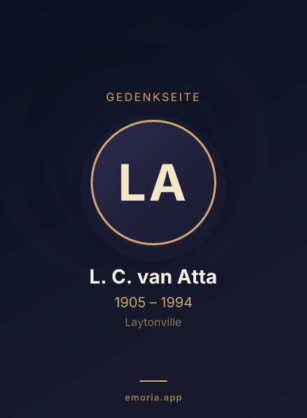 Gedenkportrait von L. C. van Atta