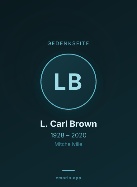 Gedenkportrait von L. Carl Brown