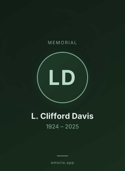 Memorial portrait of L. Clifford Davis