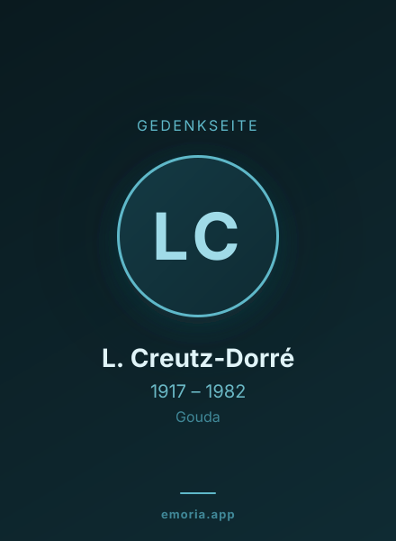 Gedenkportrait von L. Creutz-Dorré