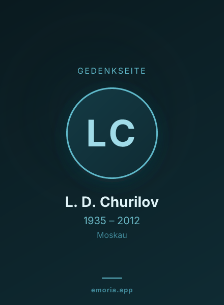Gedenkportrait von L. D. Churilov