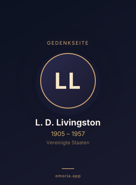 Gedenkportrait von L. D. Livingston