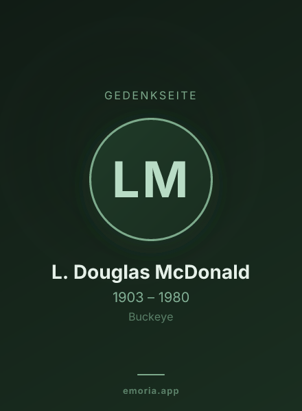 Gedenkportrait von L. Douglas McDonald