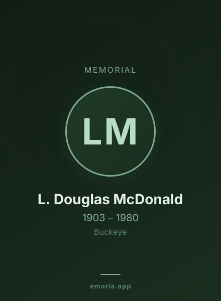 Memorial portrait of L. Douglas McDonald