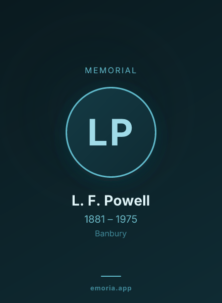 Memorial portrait of L. F. Powell