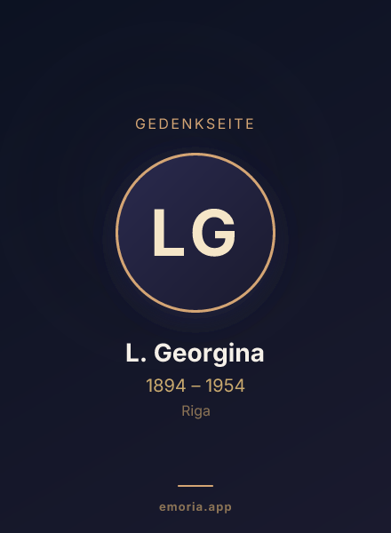 Gedenkportrait von L. Georgina