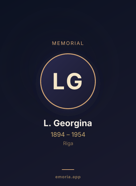 Memorial portrait of L. Georgina