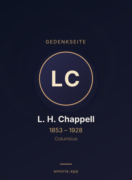 Gedenkportrait von L. H. Chappell