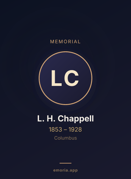 Memorial portrait of L. H. Chappell