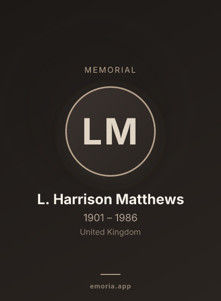 Memorial portrait of L. Harrison Matthews