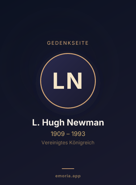 Gedenkportrait von L. Hugh Newman