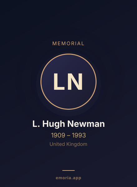Memorial portrait of L. Hugh Newman