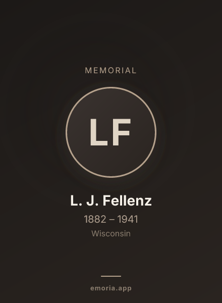 Memorial portrait of L. J. Fellenz