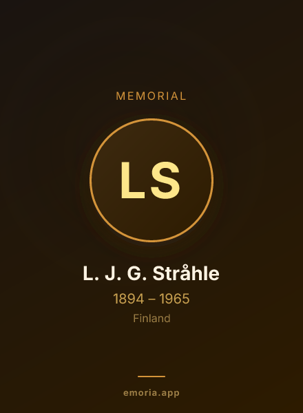 Memorial portrait of L. J. G. Stråhle