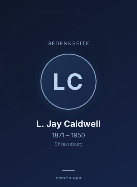 Gedenkportrait von L. Jay Caldwell