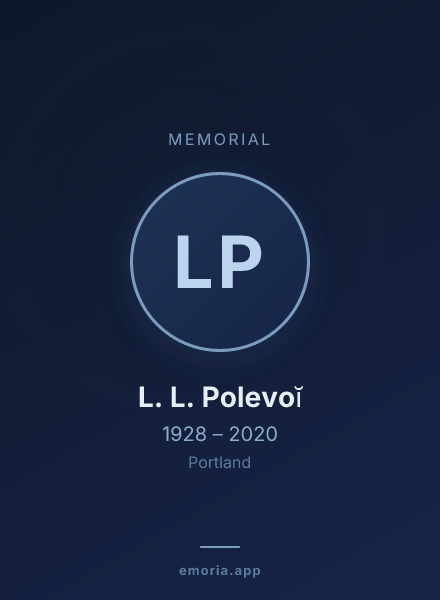 Memorial portrait of L. L. Polevoĭ