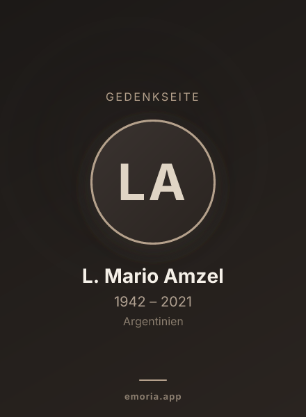 Gedenkportrait von L. Mario Amzel