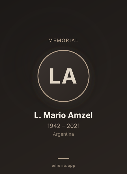 Memorial portrait of L. Mario Amzel