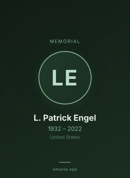 Memorial portrait of L. Patrick Engel