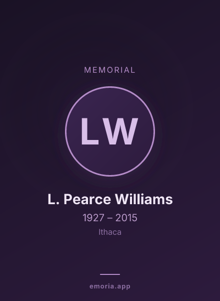 Memorial portrait of L. Pearce Williams