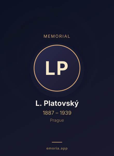 Memorial portrait of L. Platovský