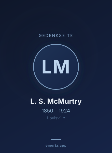 Gedenkportrait von L. S. McMurtry
