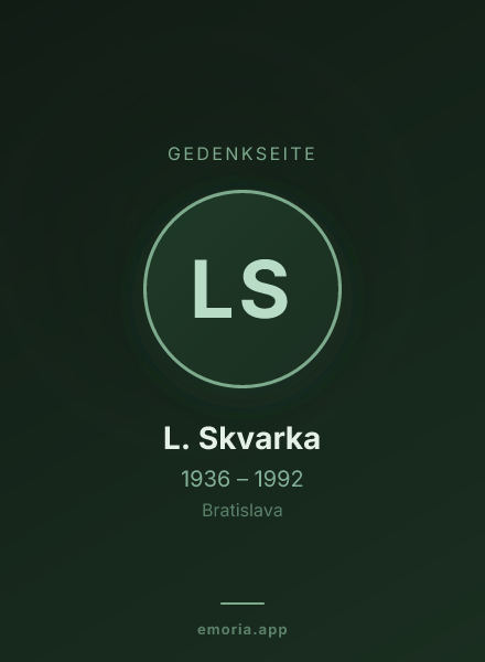 Gedenkportrait von L. Skvarka