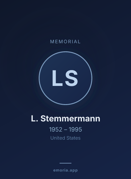 Memorial portrait of L. Stemmermann