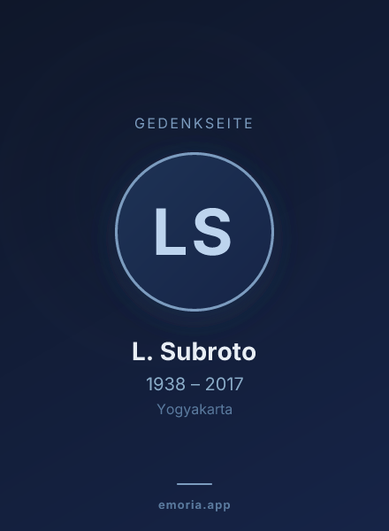Gedenkportrait von L. Subroto