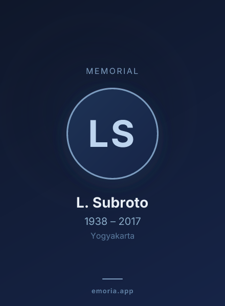 Memorial portrait of L. Subroto