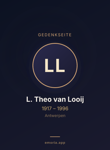 Gedenkportrait von L. Theo van Looij