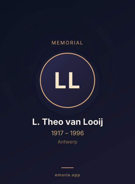 Memorial portrait of L. Theo van Looij