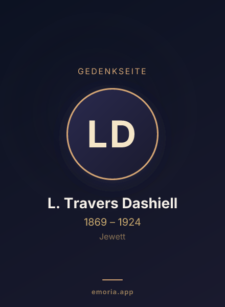 Gedenkportrait von L. Travers Dashiell