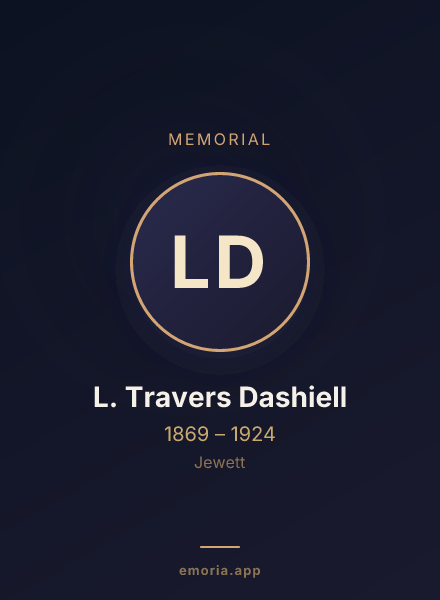 Memorial portrait of L. Travers Dashiell