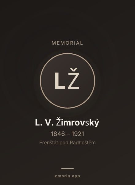 Memorial portrait of L. V. Žimrovský