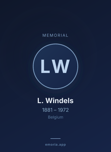 Memorial portrait of L. Windels