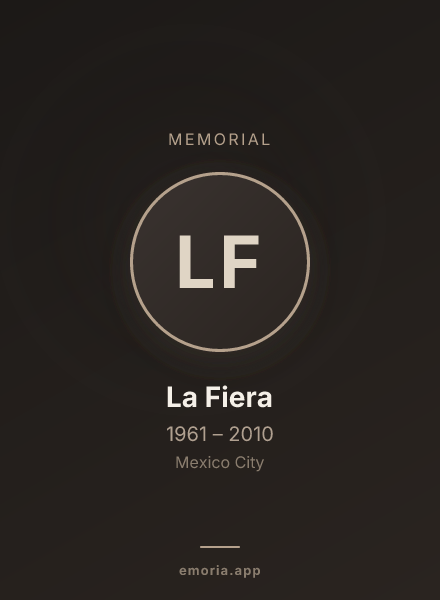 Memorial portrait of La Fiera