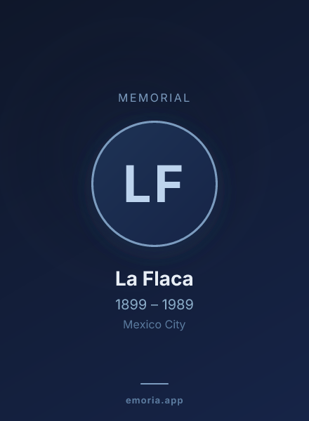 Memorial portrait of La Flaca