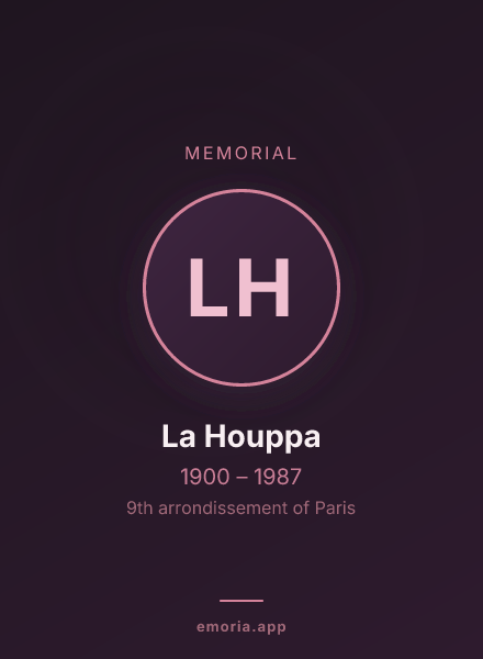 Memorial portrait of La Houppa