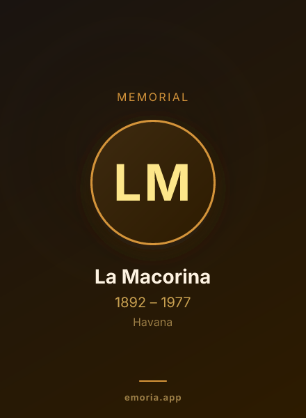 Memorial portrait of La Macorina